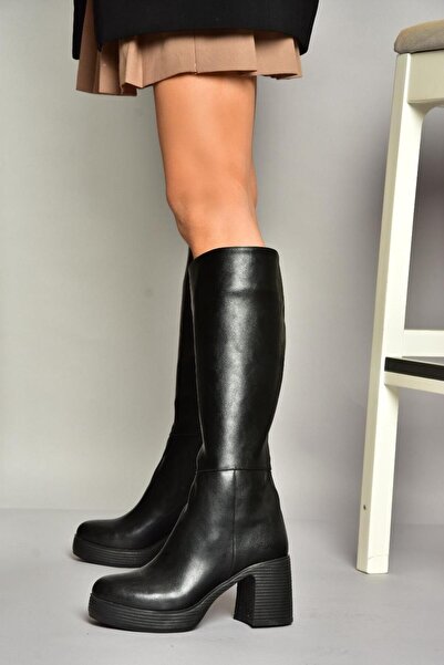 Fox Shoes T 282099909   Black Thick Heeled Women's Boots