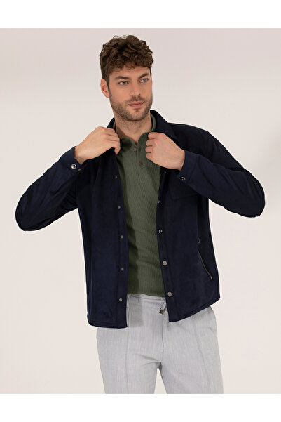 Pierre Cardin Jachetă din piele ecologică bleumarin 50273469-200