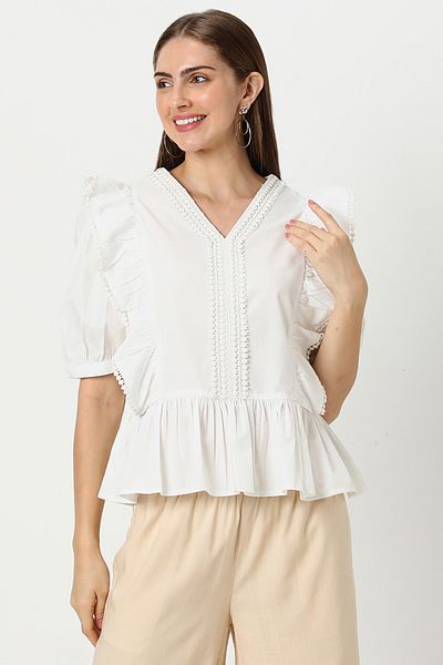 RİNA When Life Gives Lemons Blouse White