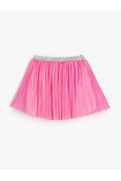 Koton Pleated Tutu Skirt - Elastic Waist and Glitter Detail