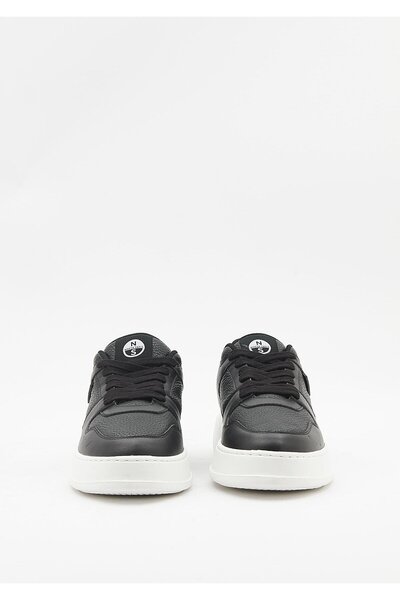 North Sails Ανδρικό μαύρο δερμάτινο sneaker Grandi