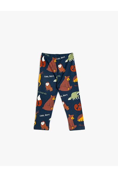 Koton Animals Printed Elastic Waist Sweatpants