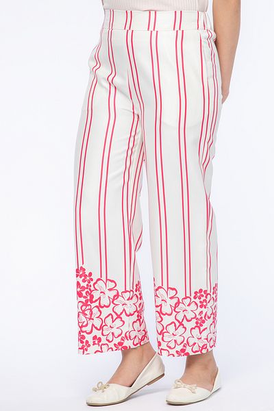 RİNA Dream Garden Casual Pant Off White