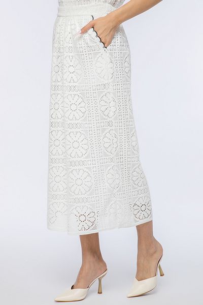 RİNA Neturals Maxi Skirt Off White