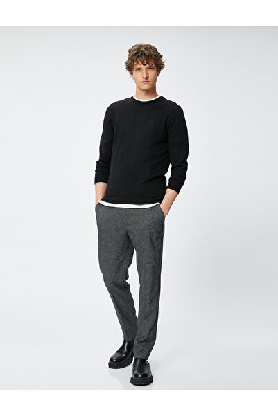 Koton Wrapped Woven Trousers with Pocket Detail and Buttons