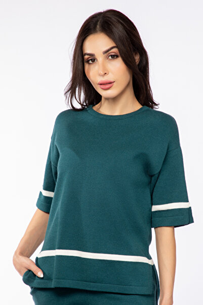 RİNA Basic Knitwear Sweater Green