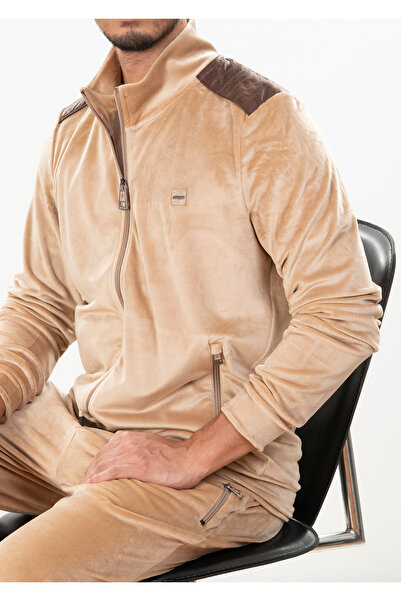 Mondo Kadife Bej Eşofman Takımı