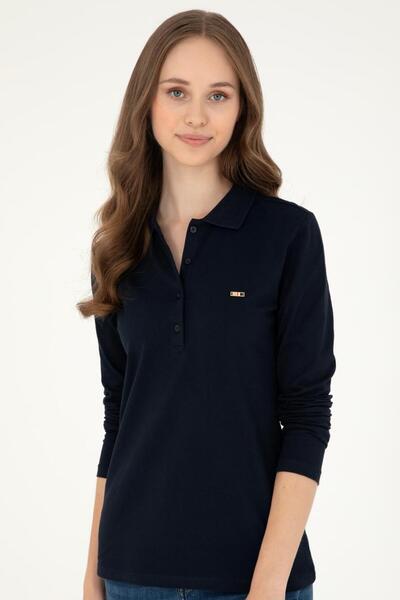 U.S. Polo Assn. Hanorac de damă de bază cu gât polo 95% bumbac