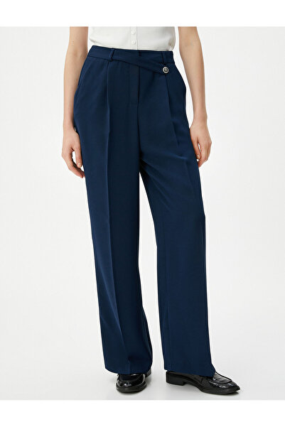 Koton Palazzo nadrág magas derekú, egyenes szárú gombos