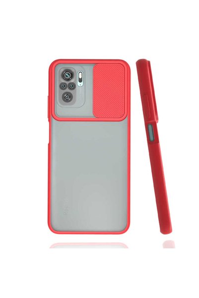 kilifone Xiaomi Redmi Note 10S - Case Slide Sliding Back Frosted Lens Cover -...