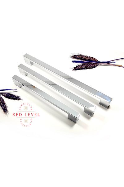 Red Level جسر كروم نماذج مقبض الحديثة الفاخرة البلد المطبخ خزانة درج الأثاث مقبض