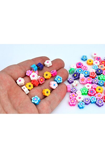 FlowerAksesuar 20 Adet - 10 mm Fimo Boncuk, Hamur Boncuk, Takı Boncuğu, Hamur...