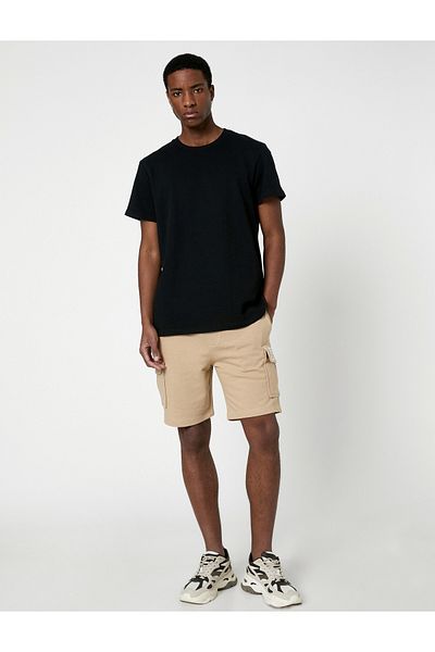 Koton Schmal geschnittene Cargo-Shorts mit Taschendetail und Spitzenbund