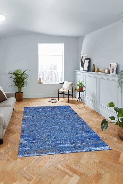 Viyana Home Modern Dijital Kaymaz Taban Klasik Afgan Model Yıkanabilir Yolluk...