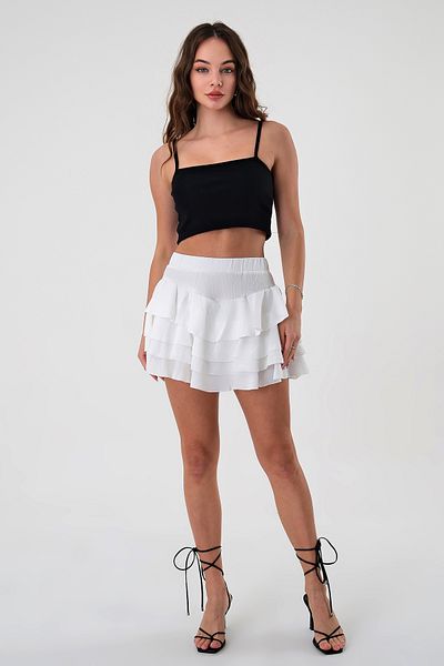 Hazel Fustă albă Mykonos - Design elegant și confortabil