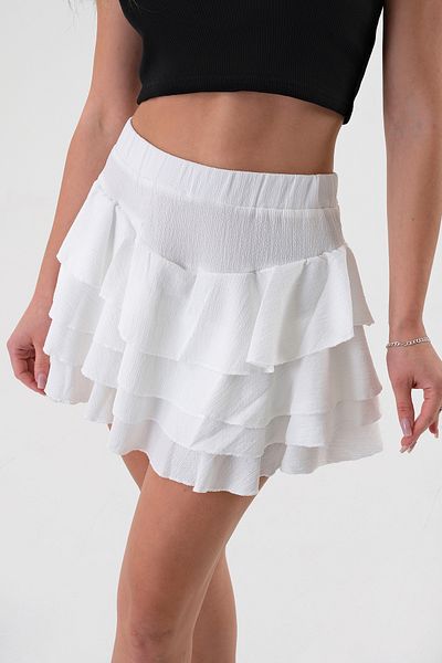 Hazel Fustă albă Mykonos - Design elegant și confortabil