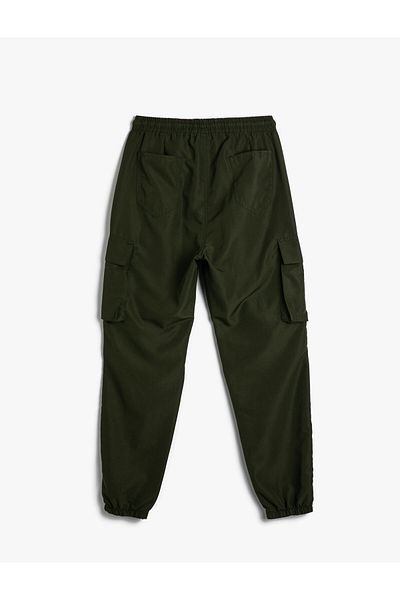 Koton Cargo Pocket Jogger Παντελόνι - Λεπτομερής ετικέτα με κορδόνι στη μέση