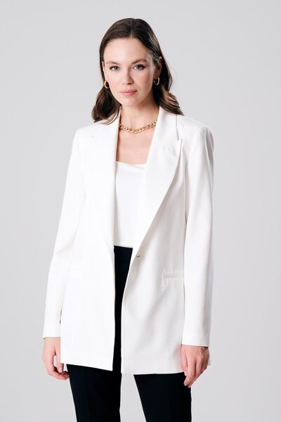 EXPLOSION Önü Gold Logo Metal Düğmeli Oversize Ceket