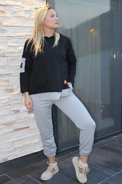 Lukas Set de trening cu emblema negru-gri - 1908.135