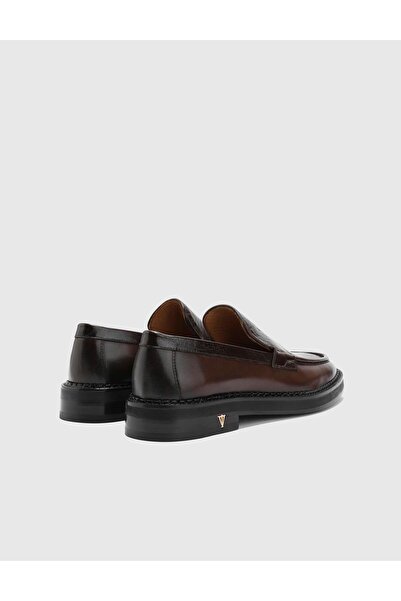 İLVİ Malachi Hakiki Analin Deri Erkek Kahverengi Klasik Ayakkabı