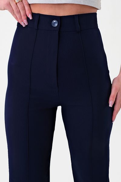 Hazel Women's Navy Blue High Waist Blue Palazzo Pants