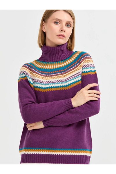 Desen Triko Women's Turtleneck Wool Sweater 22087