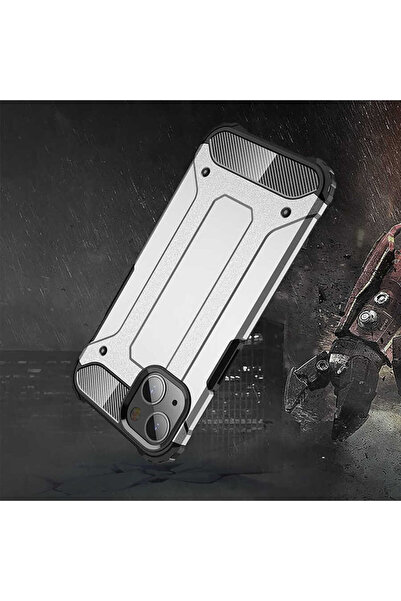 noktaks Compatible for iPhone 13 - Case Double Layer Armor Tank Crash Military Cover - Gold - T19055