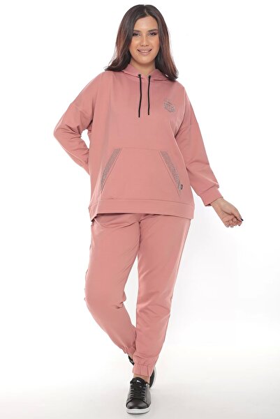 Lady Majestic Анцуг с качулка, памук, първо качество, големи размери, специален дизайн