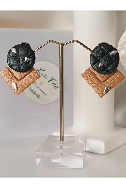 La fee aksesuar أقراط من الفولاذ البرونزي الأسود المعدني بتصميم مخصص - أقراط ...