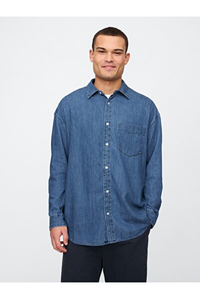 GAP Чоловіча темно-синя джинсова сорочка Big
