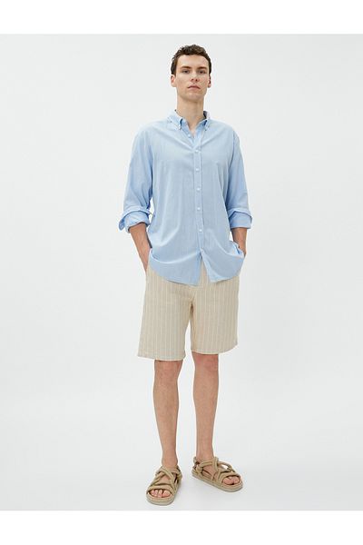 Koton Chino Shorts with Lace Waist Pocket Cotton