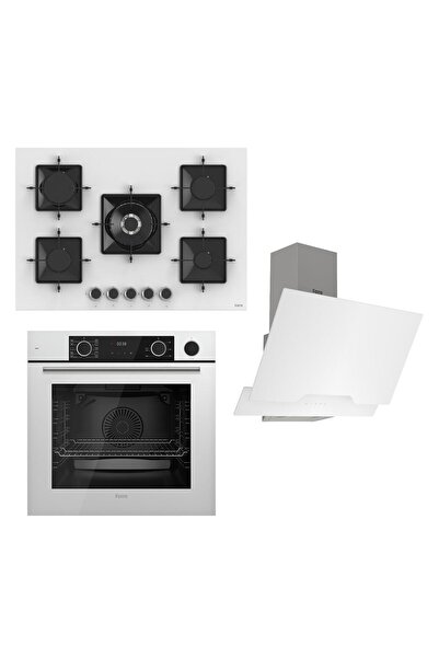 Ferre Steamart Ss Serisi Beyaz Set (ss036 Xe64cb D064 ) -75'lik Seri - Kare Emaye Izgara