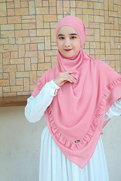 Hasna Tesettür Hazır Peçeli Sufle Khimar Şeker Pembesi