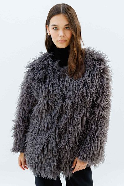 Hooopstore Επιλογή Puffy Furry Anthracite Jacket