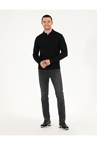 Pierre Cardin Μαύρο Slim Fit Basic Φούτερ 50276035-VR046
