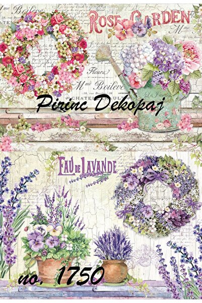 LİNEART ورق ديكوباج نحاسي Lineart رقم: L1750- 29x42 سم