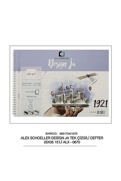 Alex Schoeller Design Ja Fine Textured Painting Book 25X35 cm 15 Pages 180 Gr
