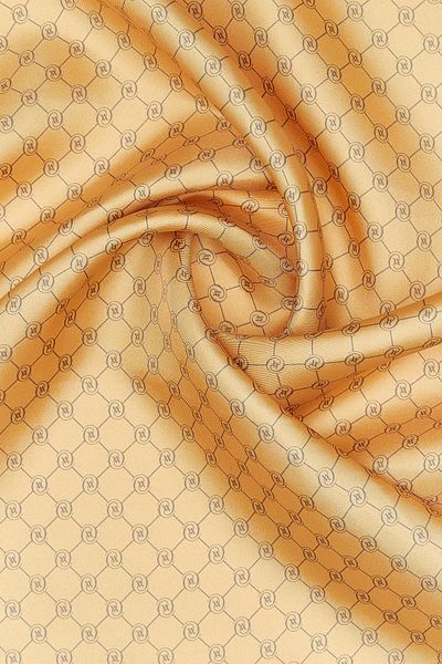 Vakko Σάλι Tivil Ipek Monogram 37307-camel Ανθρακί