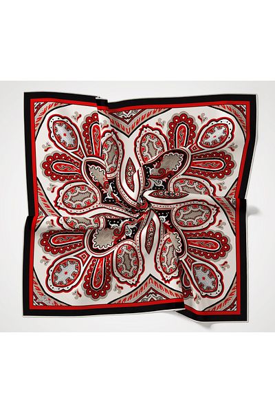 Silk Home Twill Polyester Ethnic Pattern Scarf