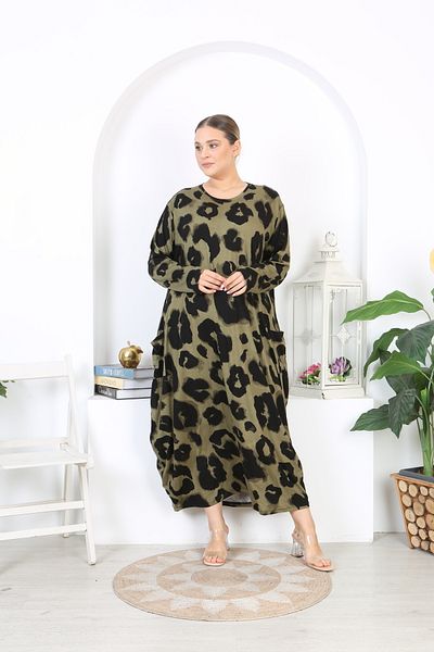 XL Modam Women's Licra with Pocket Large Size Dress