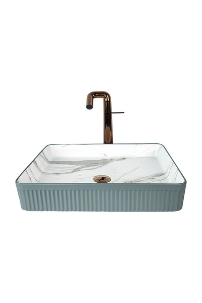 Pure Marmo Mat Grı Calacatta Çanak Lavabo Mr-115