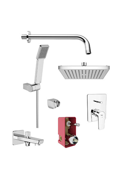 KALE Sempre Ankastre Duş Seti (3 Yollu) Gagadan Yönlendiricili