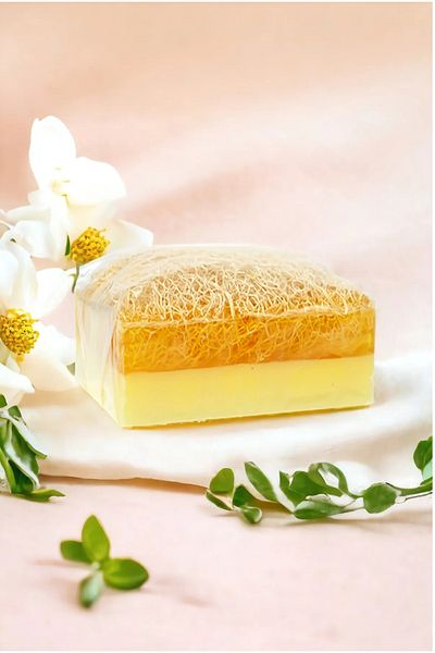 Dükkanönü Shopfront Natural Gourd Fiber Soap with Goat Milk 100Gr