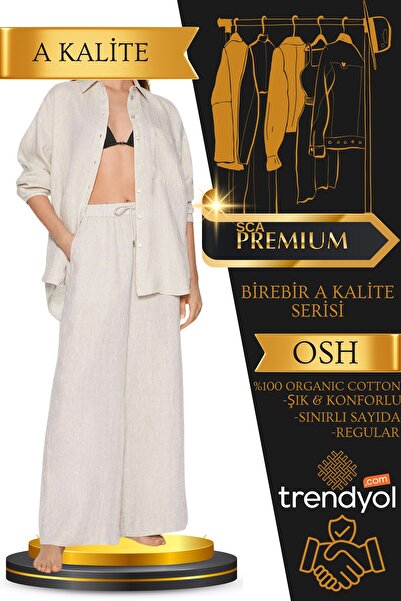 SCA Set cămașă și pantaloni din in 100% de calitate premium