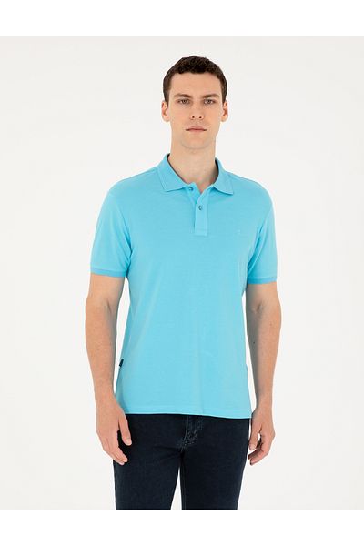 Pierre Cardin Tricou de bază turcoaz slim fit 50280754-VR093