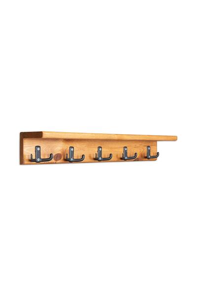 MAVİ TREND Dekoratif Ahşap Duvar Rafı Askılık Antre Hol Baharatlık Kupa Rafı 60x9x11 cm