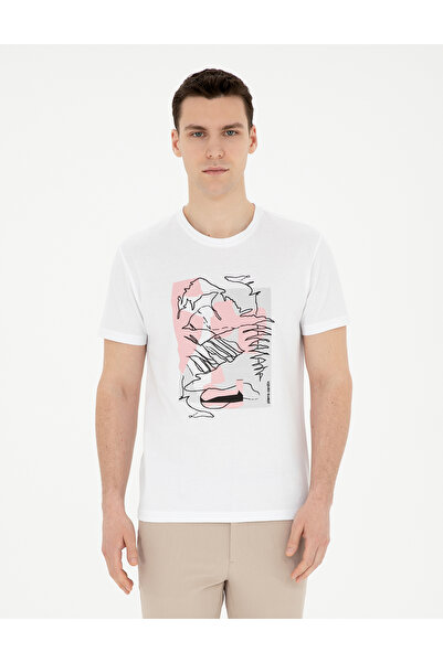 Pierre Cardin Beyaz Slim Fit Tişört 50280942-VR013