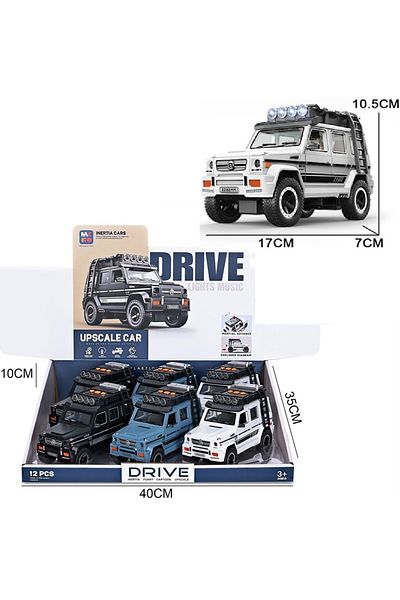FEN TOYS سيارة مرسيدس بنز G63 برابوس للطرق الوعرة، أبواب صوتية خفيفة باللون الأزرق قابلة للفتح