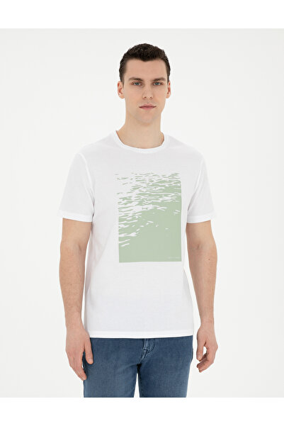 Pierre Cardin Λευκό T-shirt στενής γραμμής 50280946-VR013