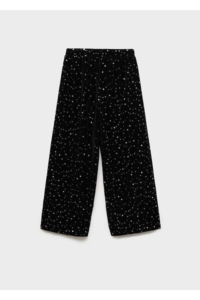 MANGO Kids Sequined Velvet Trousers
